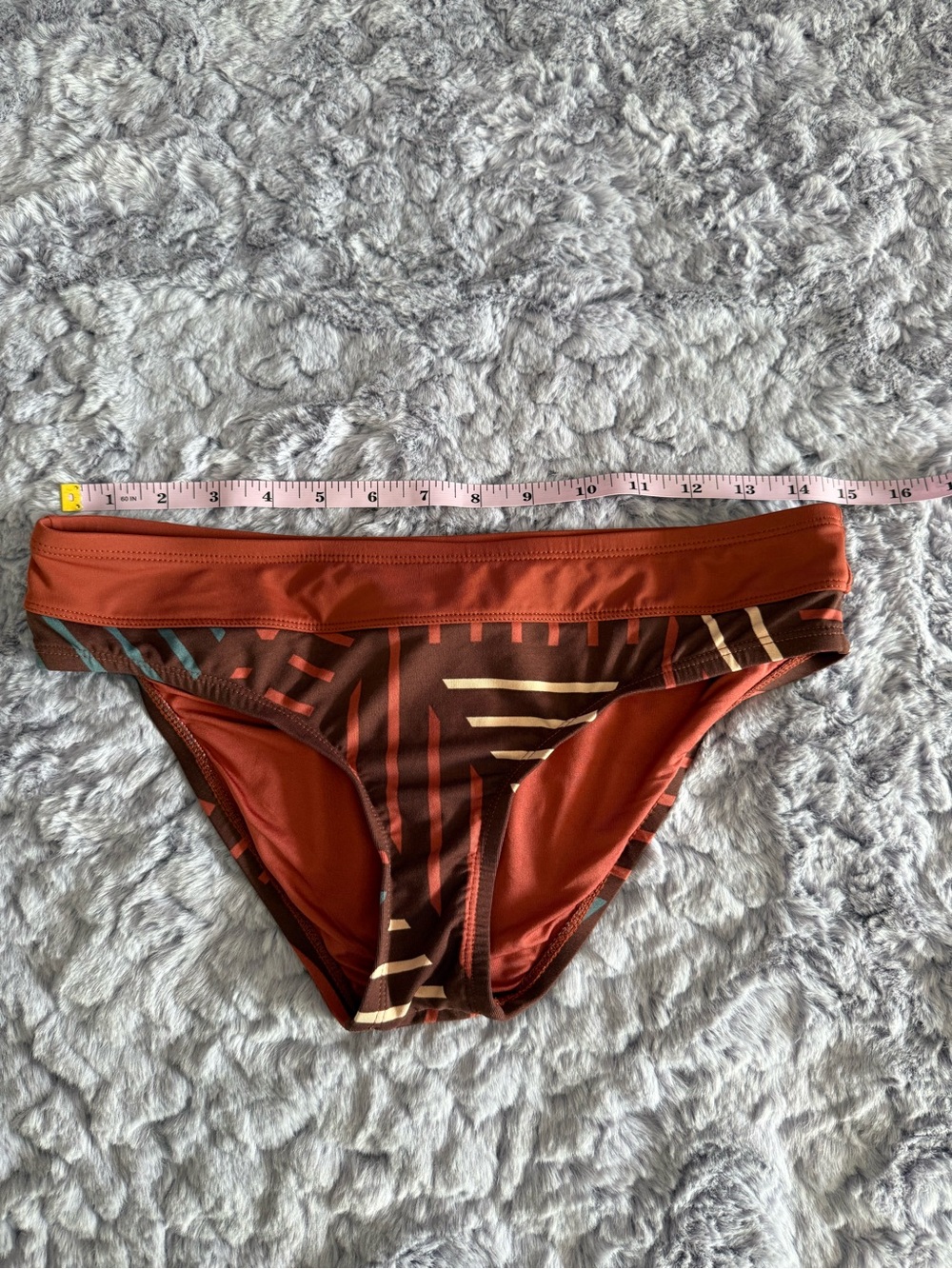 Carve Designs | Rust Brown Geometric Bikini Bottom | S